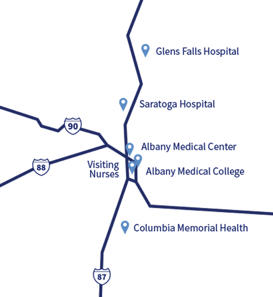 Albany Med Health System Map