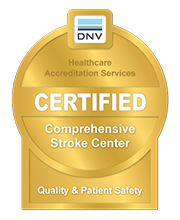 DNV Healthcare Accreditation Services certified gold seal for a comprehensive stroke center.