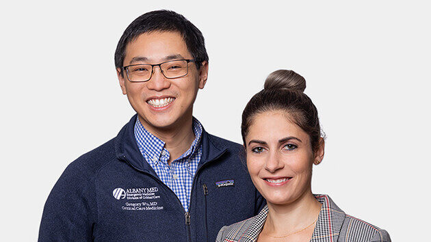 Dr. Gregory Wu (left) and Dr. Marissa Potenza (right).