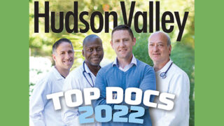 Hudson Valley Magazine's Top Docs of 2022 cover with 4 physicians standing in a field