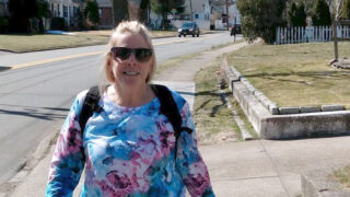 Melissa Mitchell of Bloomingdale, walking near her home