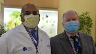 From left, Dr. Sanjay Samy and Dr. Louis Britton