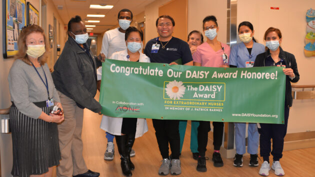 M3 transplant unit holds DAISY Award banner