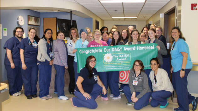McKenzie Pleat, RN, from Labor and Delivery receives a DAISY Award