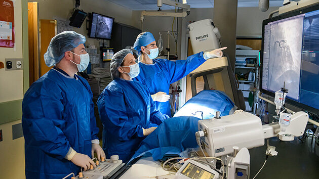 Surgeons in the cath lab at Albany Medical Center