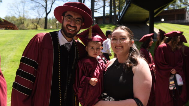 Albany Medical College graduate and his family at the 2024 Commencement ceremony