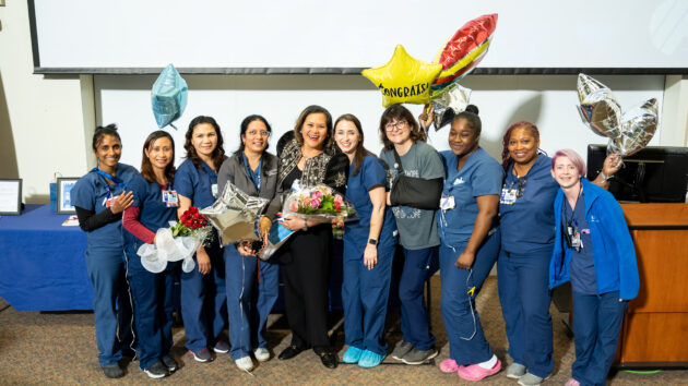 Group photo of nurses and clinicians during the Pillars of Nursing Excellence Awards Ceremony