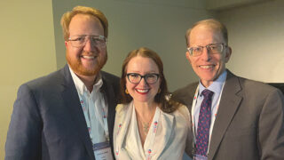 Three members of the International Continence Society's Pelvic Pain Committee standing next to one another