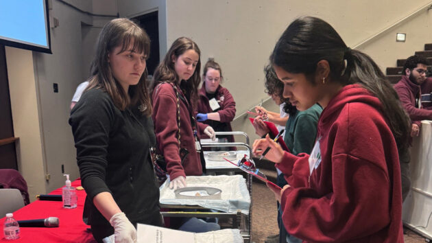 A student during the practical round at the 2026 Albany Regional Brain Bee