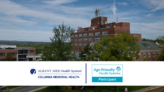 image of Columbia Memorial Health references its recent Age Friendly Health System recognition