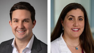 Side by side portrait photos of Robbie Freeman, Chief Digital Officer, and Jennifer Rabaglia, MD, Chief Quality Officer