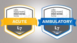 2026 CHIME Digital Health Most Wired recognition seals: Gold Acute L7, and Blue Ambulatory L7